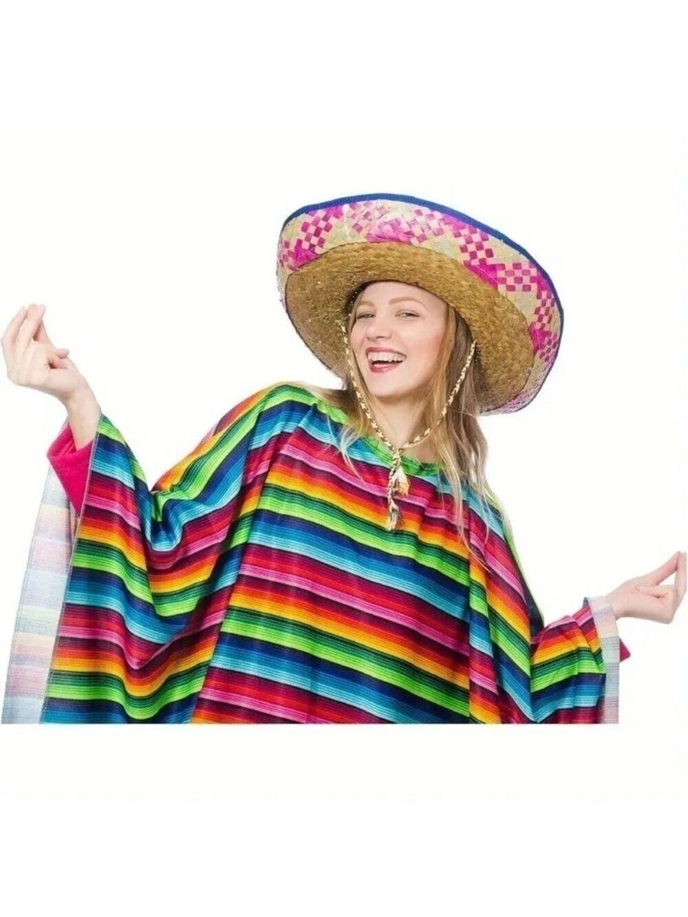 Mexican Pancho Costume One Size Fits Most